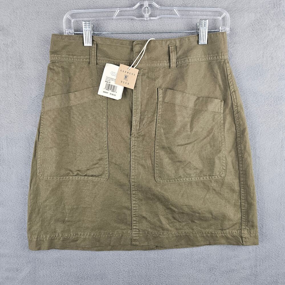 Faherty Palos Verdes Skirt in Military Olive Size 6 Nwt